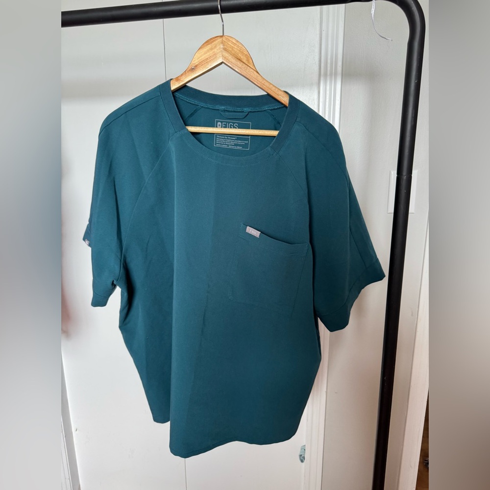 Figs Men's Deep Teal Short Sleeve Tee